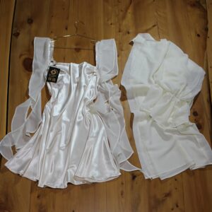 déshabille 2 pièces Satin espagnol et voile